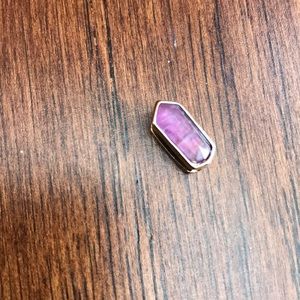 Amethyst geo cut charm